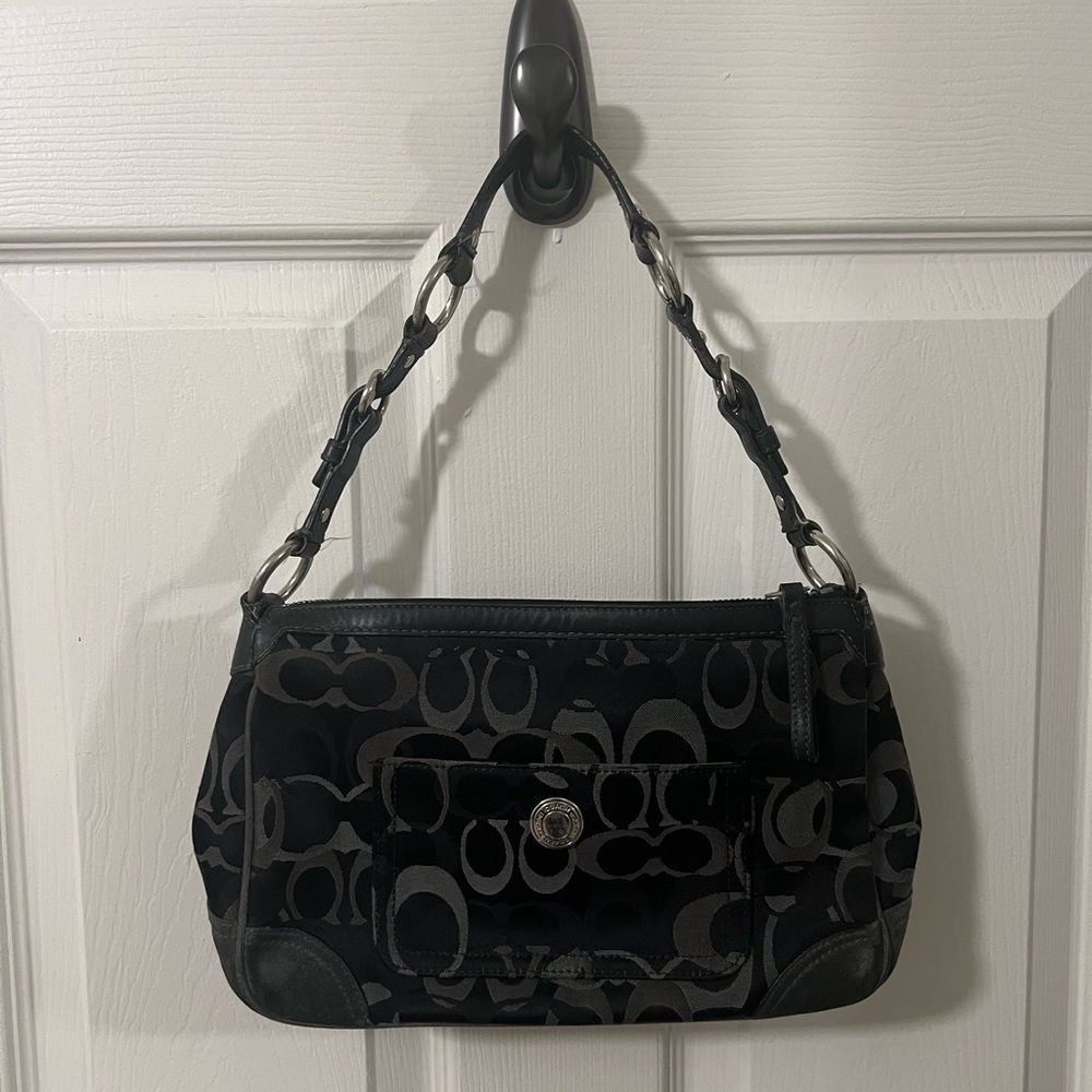 Vintage Coach Monogram Shoulder Bag - Y2K style